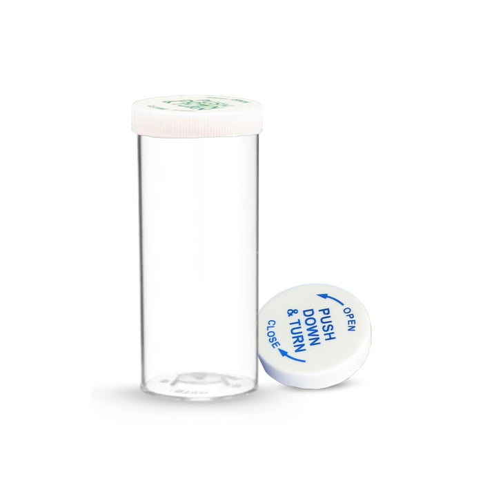 Tablet Vials Clear 6 Drachm CRC (Per 50)