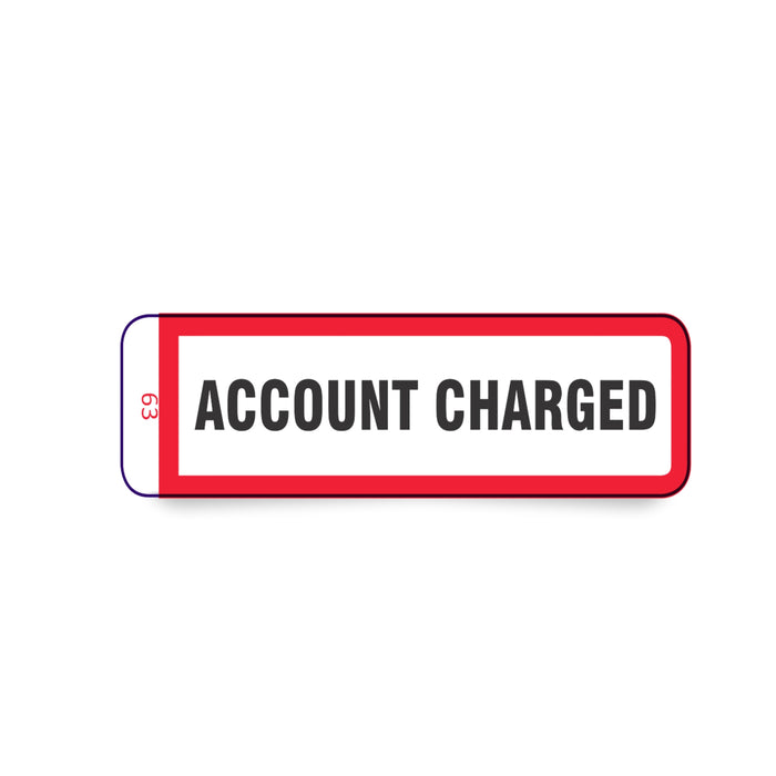 Label 63 Account Charged