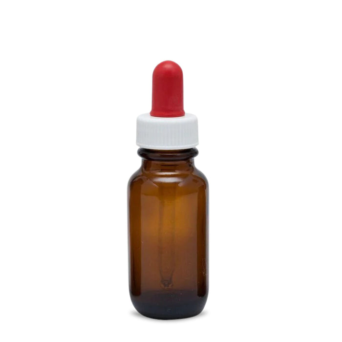 Amber Glass Round with Glass Dropper 15ml