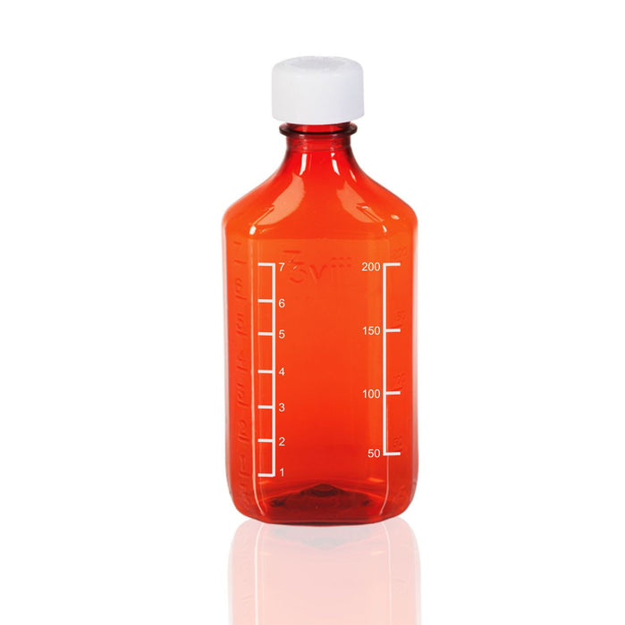Methadone Amber Bottles with Measurement 200ml with Child Resistant Caps
