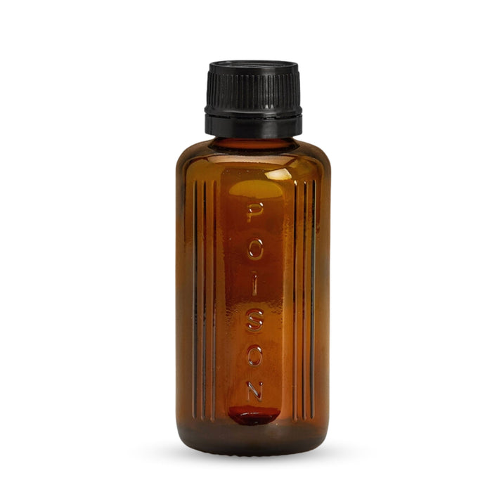 Amber Glass Poison Bottles Cap 200ml