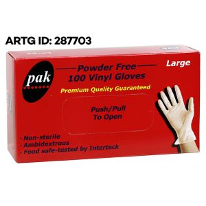 Vinyl Clear Gloves - Large