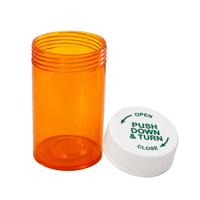 16 Drachm Amber Tablet  Vials with CRC Per 25