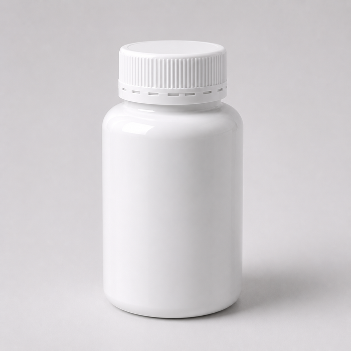 150ml White Plastic Tablet Bottles Tamper Evident Finish