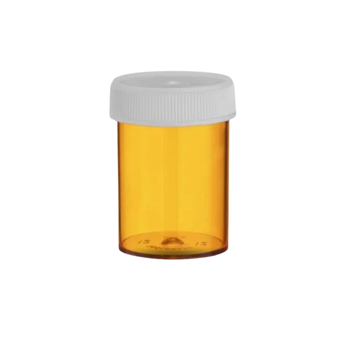 8 Drachm Amber Tablet  Vials with Screw Cap