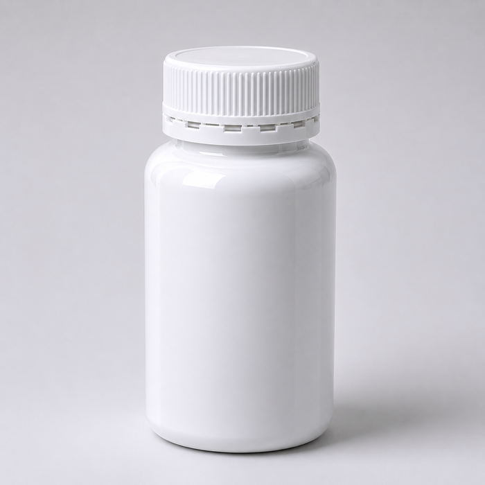 250ml White Plastic Tablet Bottles Tamper Evident Finish