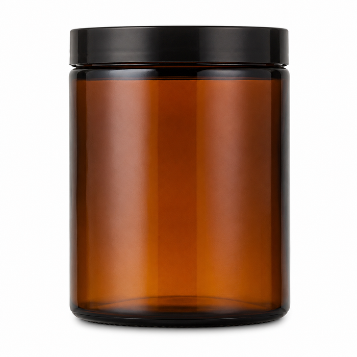500g Amber Glass Ointment Jars