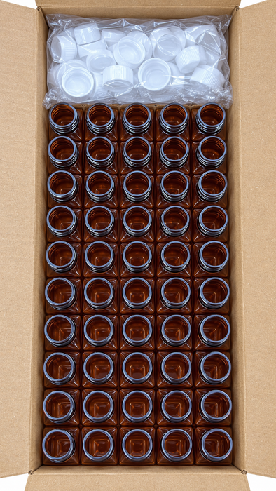 Plastic PET Square bottle with CRC Cap 100ml OOS Till Nov