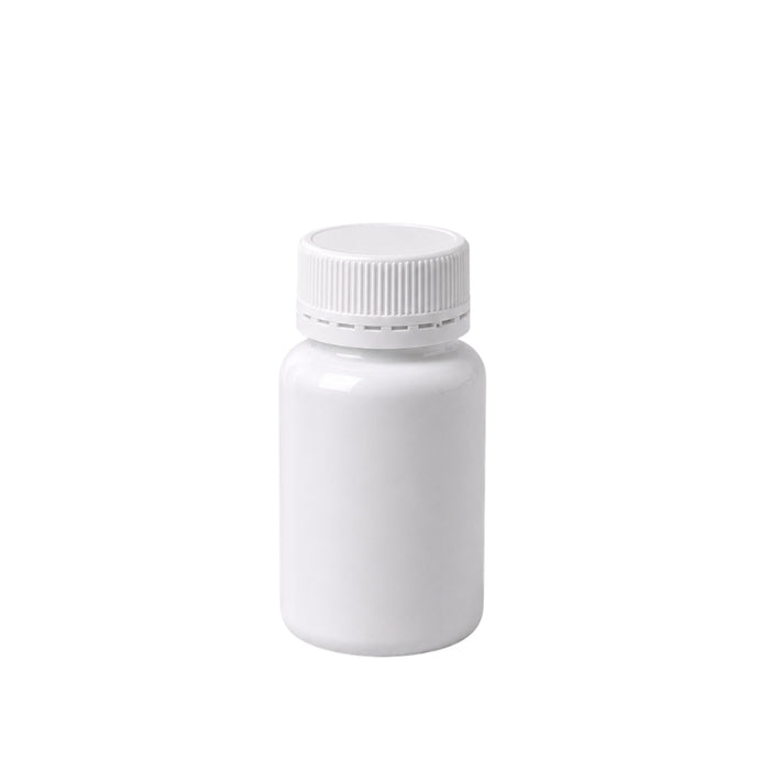 50ml HDPE White Plastic Tablet Bottles Tamper Evident