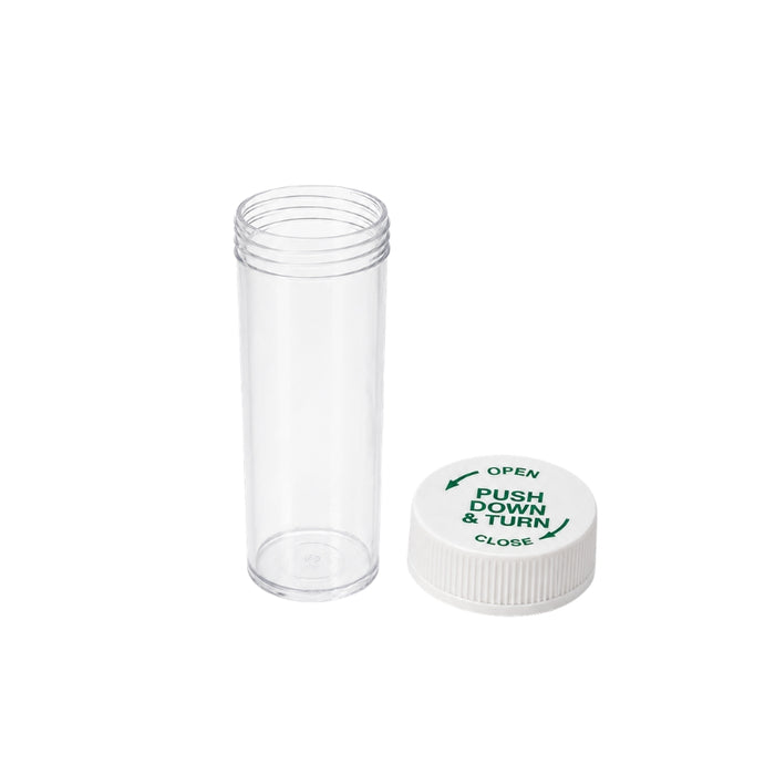 8 Drachm Clear Tablet  Vials with CRC