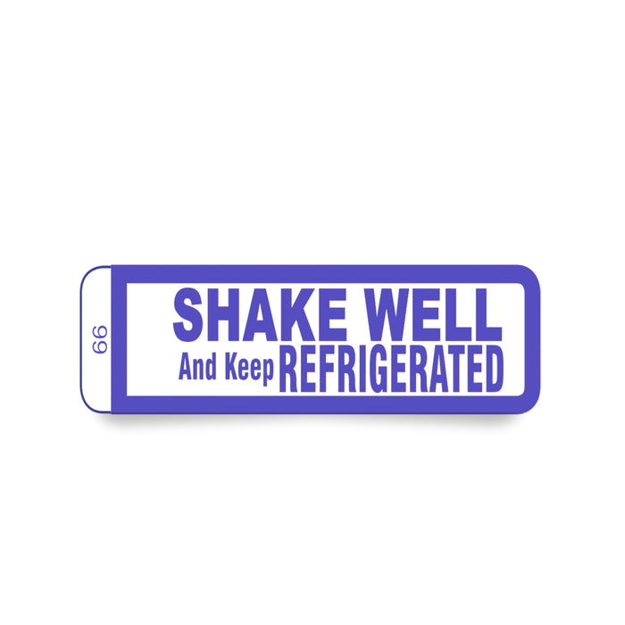 Label 99 Shake Well and Keep Refriderated