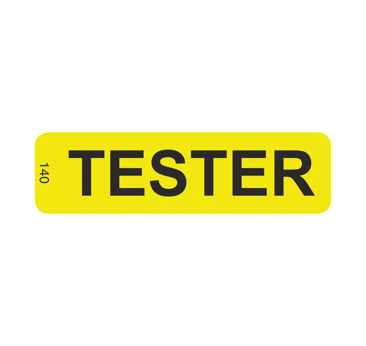 Label 140 TESTER (Yellow)