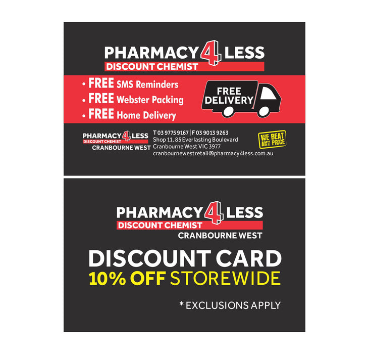 Pharmacy4Less Cranbourne West Pharmacy Business Card