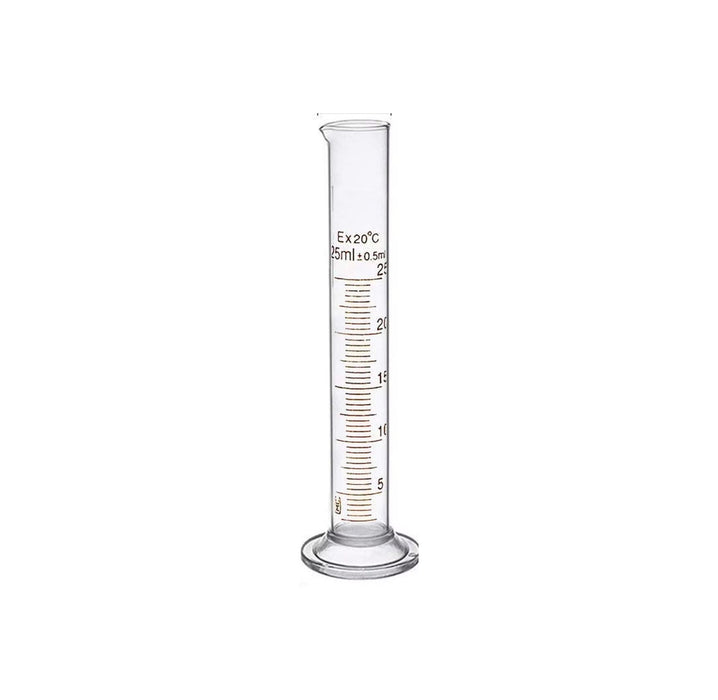 Glass Measuring Cylinder 25ml Borosilicate High Quality Glass