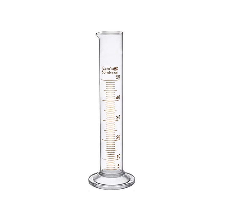 Glass Measuring Cylinder 50ml Borosilicate High Quality Glass
