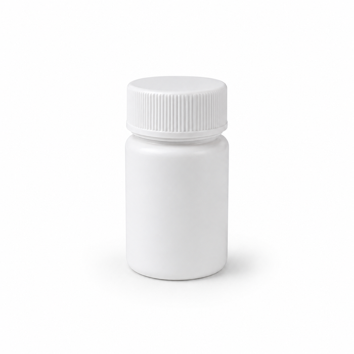 50ml White Plastic Tablet Bottles Screw Cap