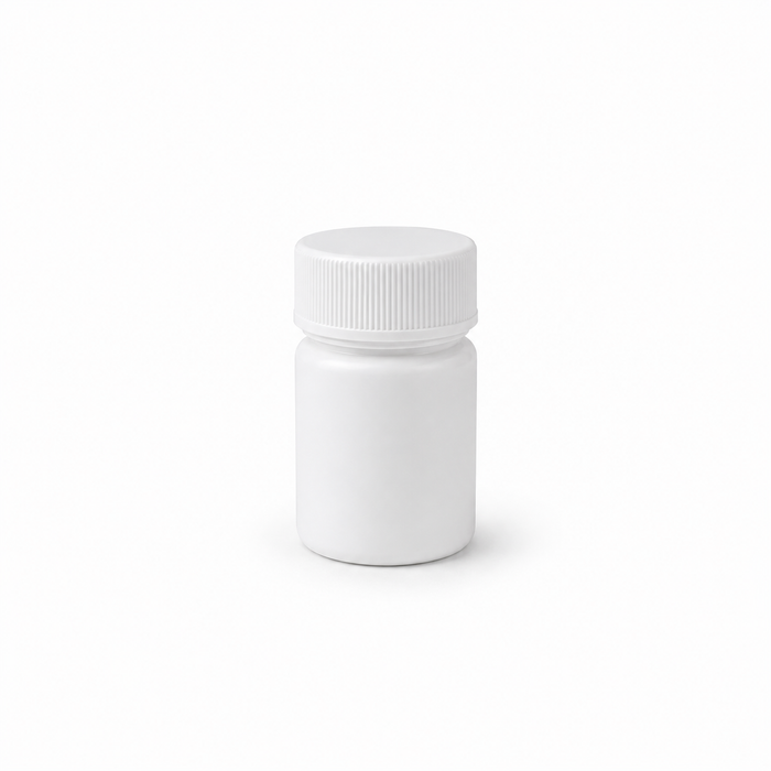 30ml White Plastic Tablet Bottles Screw Cap