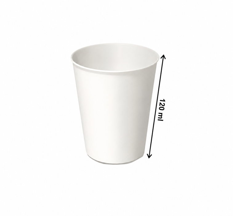Eco Paper Cups White 120ml