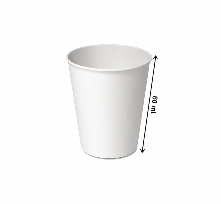 Eco Paper Cups White 60ml
