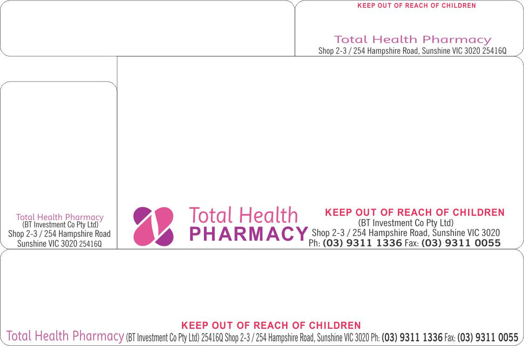Total Health Pharmacy Dispensing Labels — Total Pharmacy