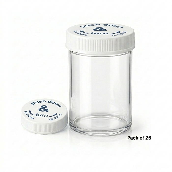 Tablet Vials Clear Child Resistant 16 Drachm