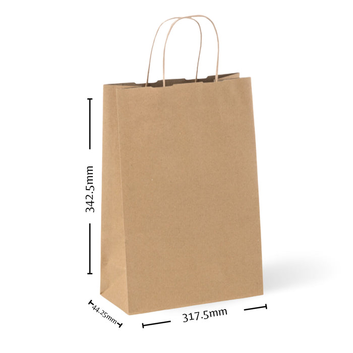 Retail Large Brown Kraft Paper Bags