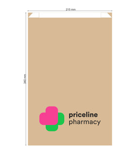 Dispensary Brown Large Paper Bags Priceline