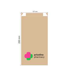 Dispensary Brown Medium Paper Bags Priceline