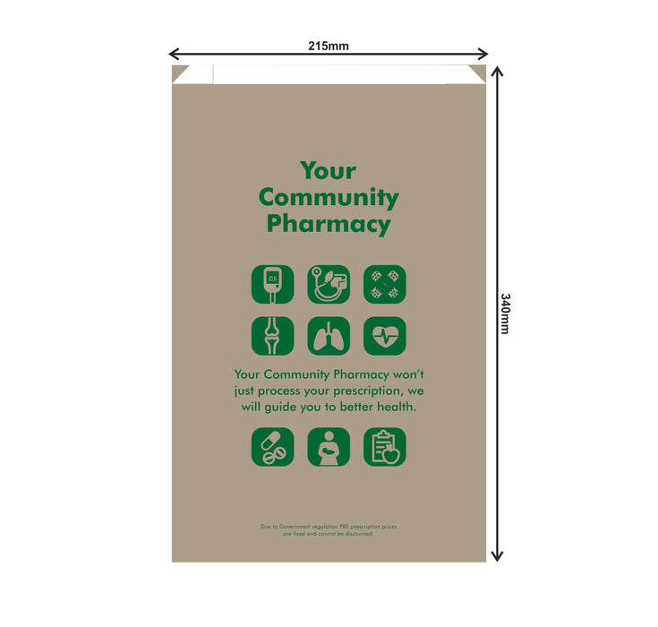 Paper Bags Large BROWN  Generic Your Community Per 1000  (NEW) OOS