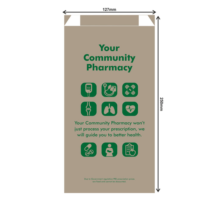 Paper Bags Medium Brown Generic Your Community Per 2500  (NEW) OOS