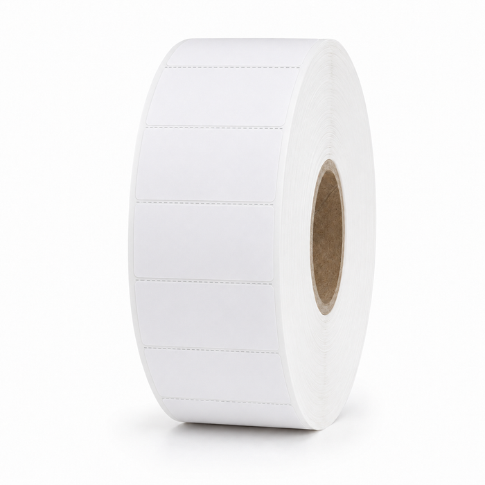 Thermal Shelf Tickets White Perforated