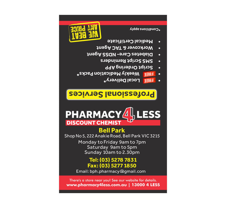Paper Repeat Backing Pharmacy4Less Bell Park