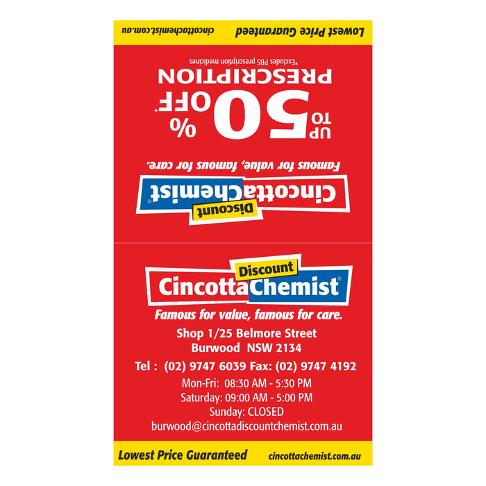 Repeat Backing Cincotta Discount Chemist Burwood