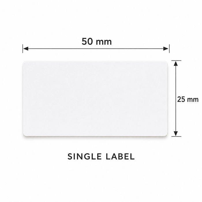 Thermal Shelf Tickets White Perforated