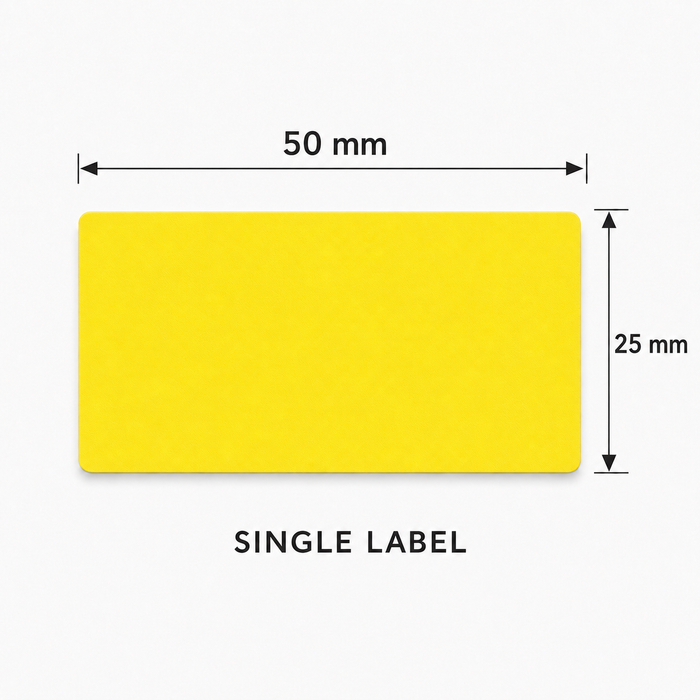 Thermal Shelf Tickets Yellow Perforated