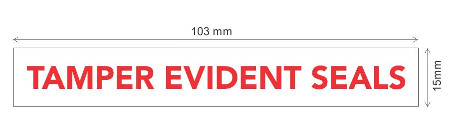 Tamper Evident Seals (103x15mm)