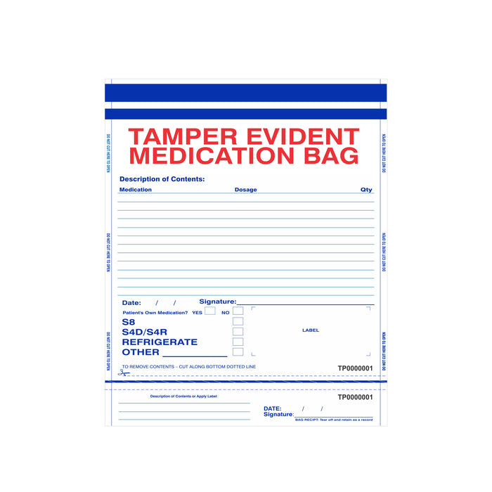 Security Plastic Bags Medium (350mm x 430mm+40mm)