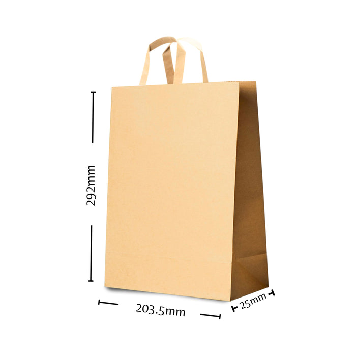 Paper Bags Large Brown Flat Handle (15% Further Discount)