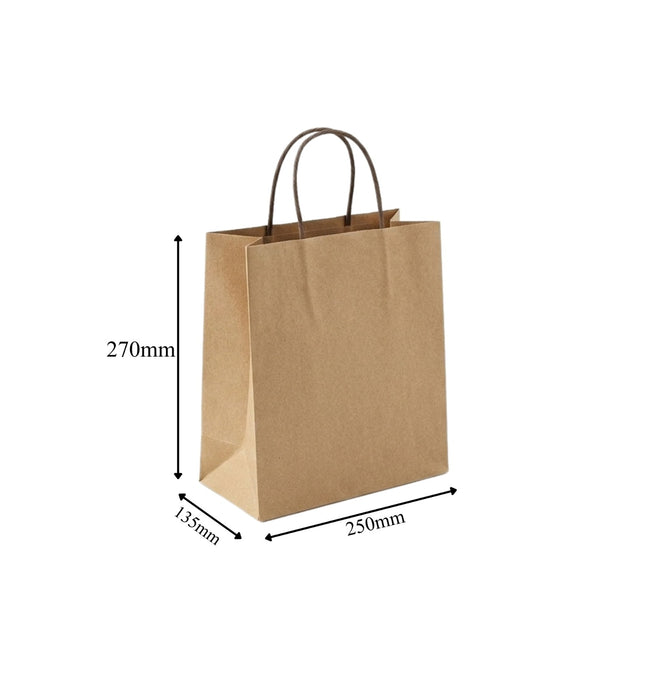 Flat Fold Kraft Paper Bags Medium