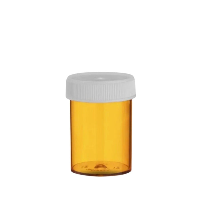 8 Drachm Amber Tablet Vials with Screw Cap