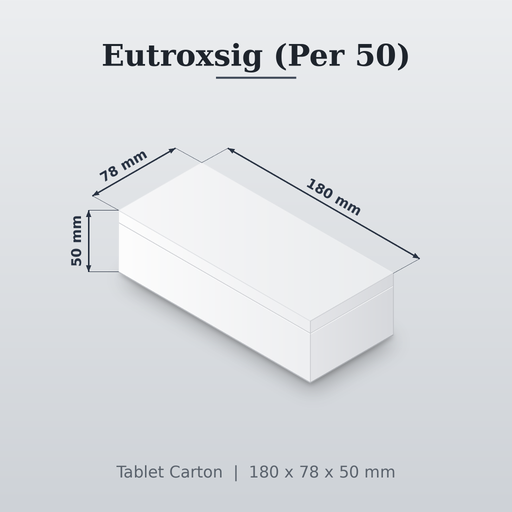 Tablet Cartons Eutroxsig Size