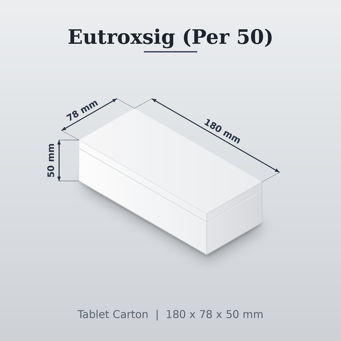 Tablet Cartons Eutroxsig Size