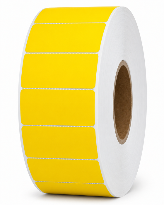 Thermal Shelf Tickets Yellow Perforated