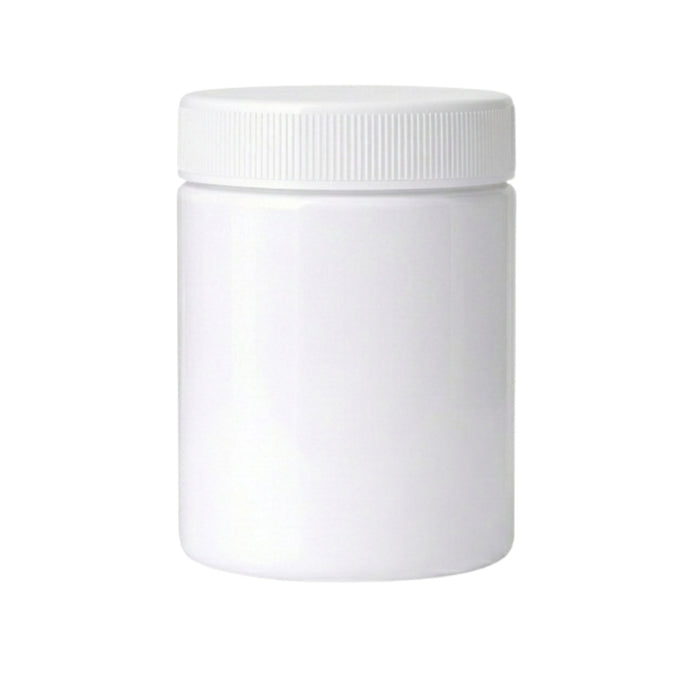 500g White Plastic Ointment Jars screw finish
