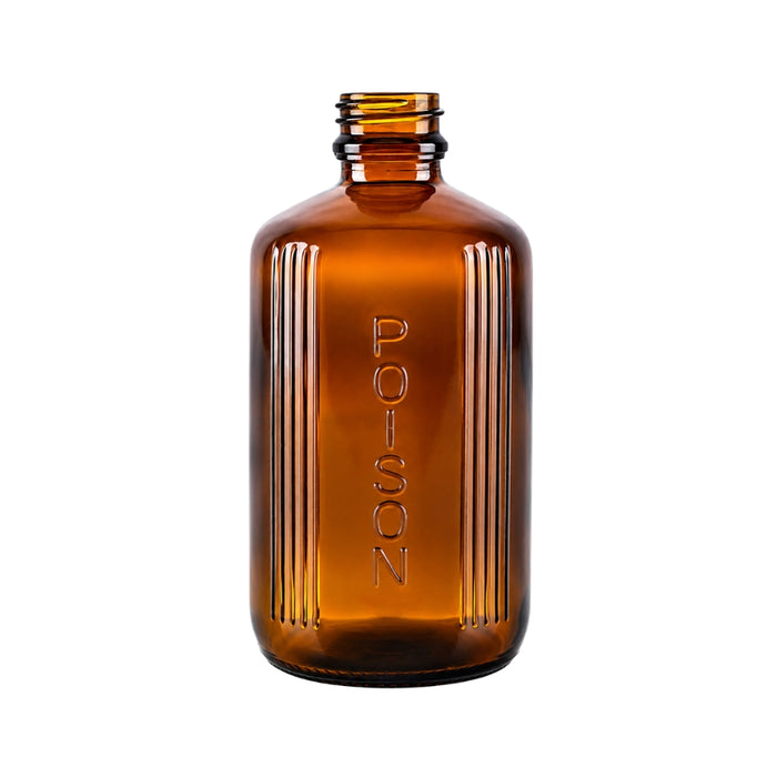200ml Amber Glass Poison Bottles 24mm (No Lid)