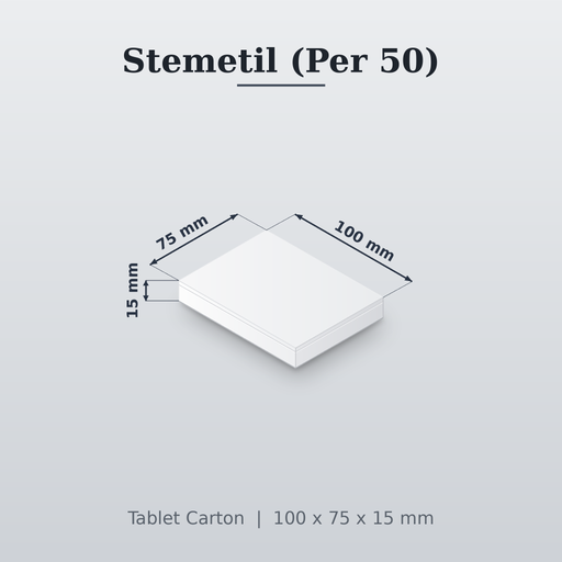 Tablet Cartons Stemetil Size