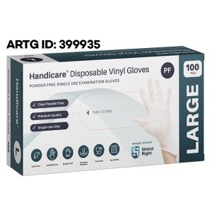 Handicare Disposable Vinyl Gloves - Large
